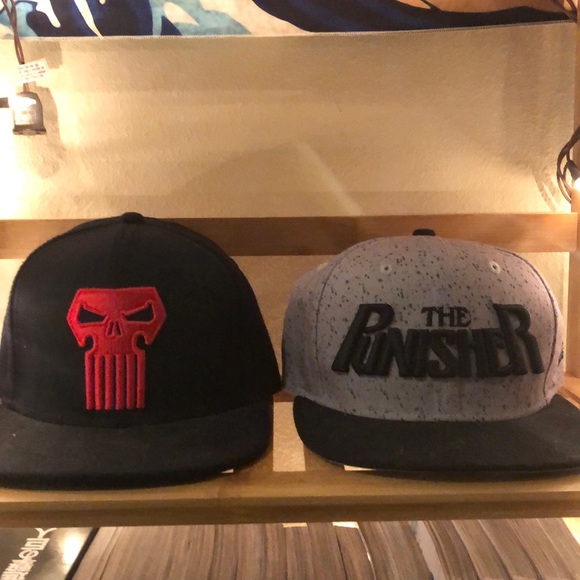 Two SnapBack Punisher hats from Spencer’s - Picture 1 of 3
